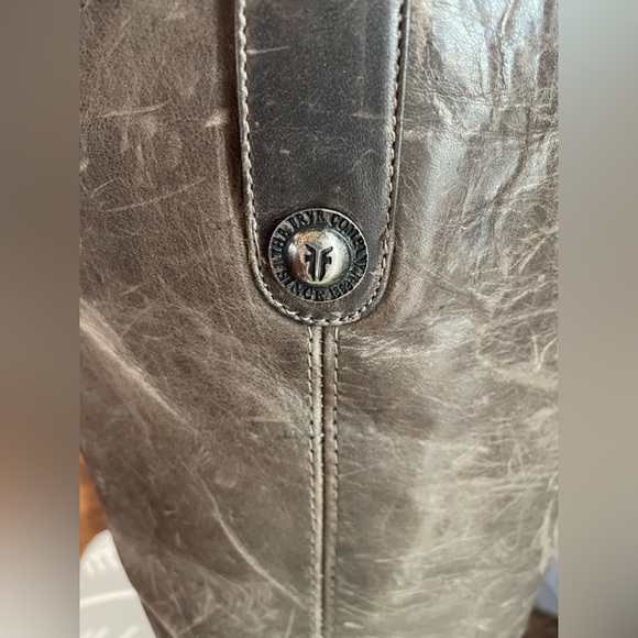 Frye Melissa Button Equestrian Leather Boot Color: Slate -Grayish Brown; size 9 - Picture 4 of 16